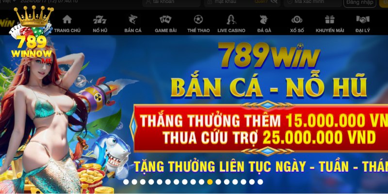 Hoàn thua mỗi ngày tại Bắn Cá - Nổ Hũ 789Win