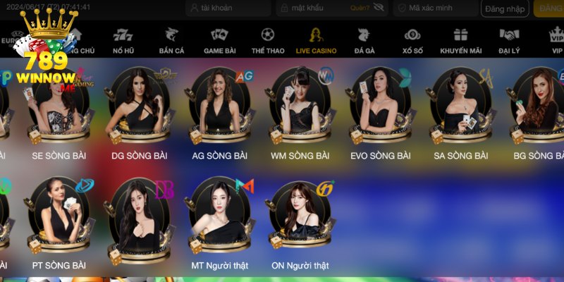 Sảnh Live Casino 789Win