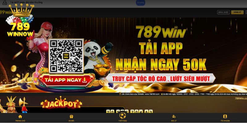 Truy cập 789Win chọn "Tải xuống"