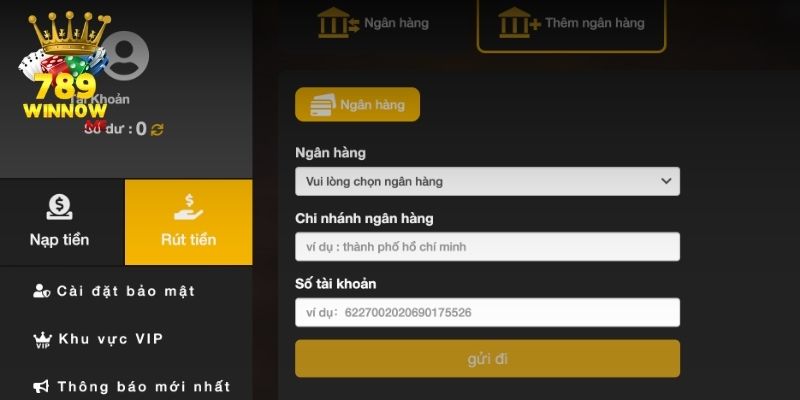Hướng dẫn 789win rút tiền